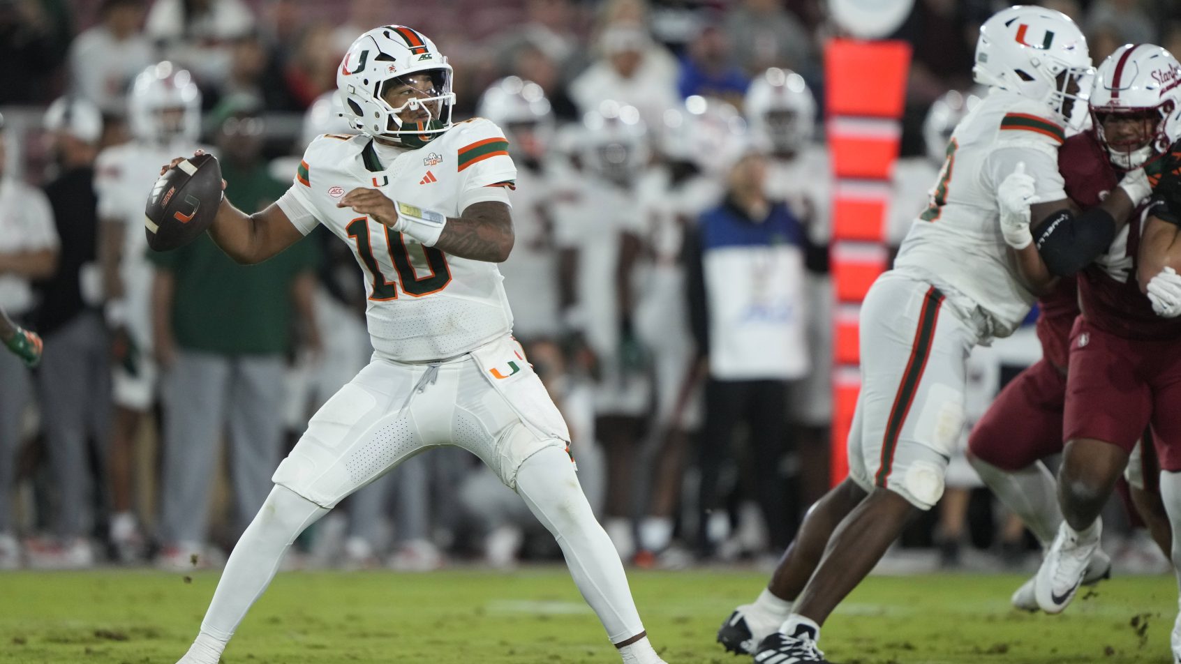 Darian Mensah playing for Miami in the 2026 college football season.