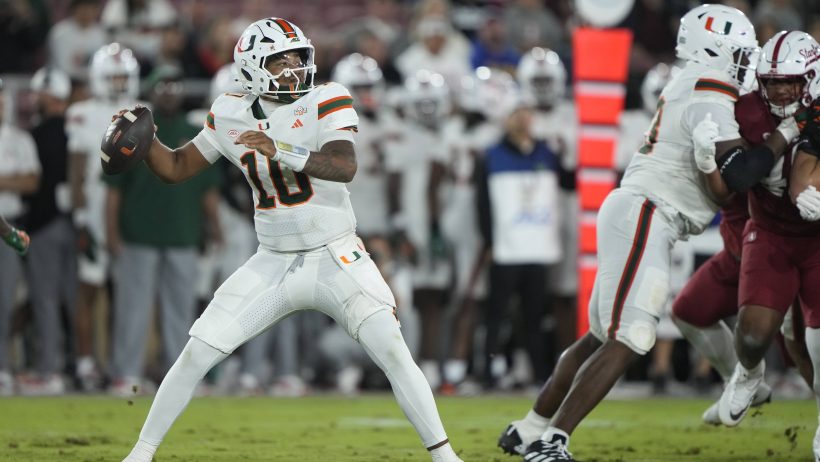 Darian Mensah playing for Miami in the 2026 college football season.