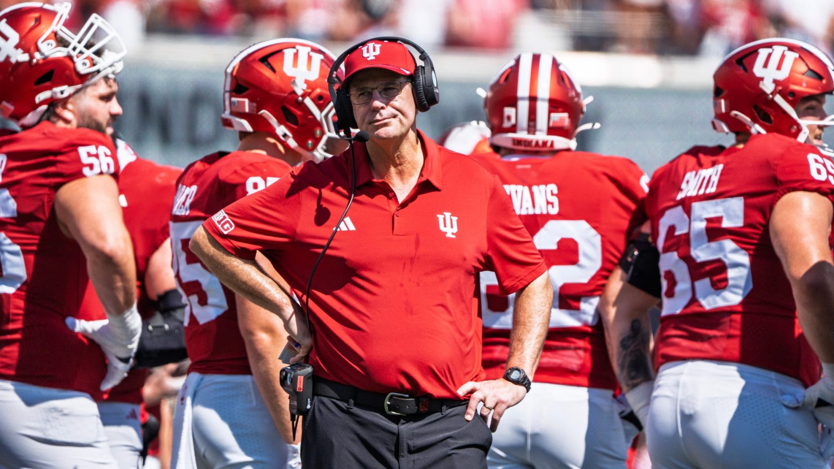 Curt Cignetti looking displeased during a game vs North Texas.