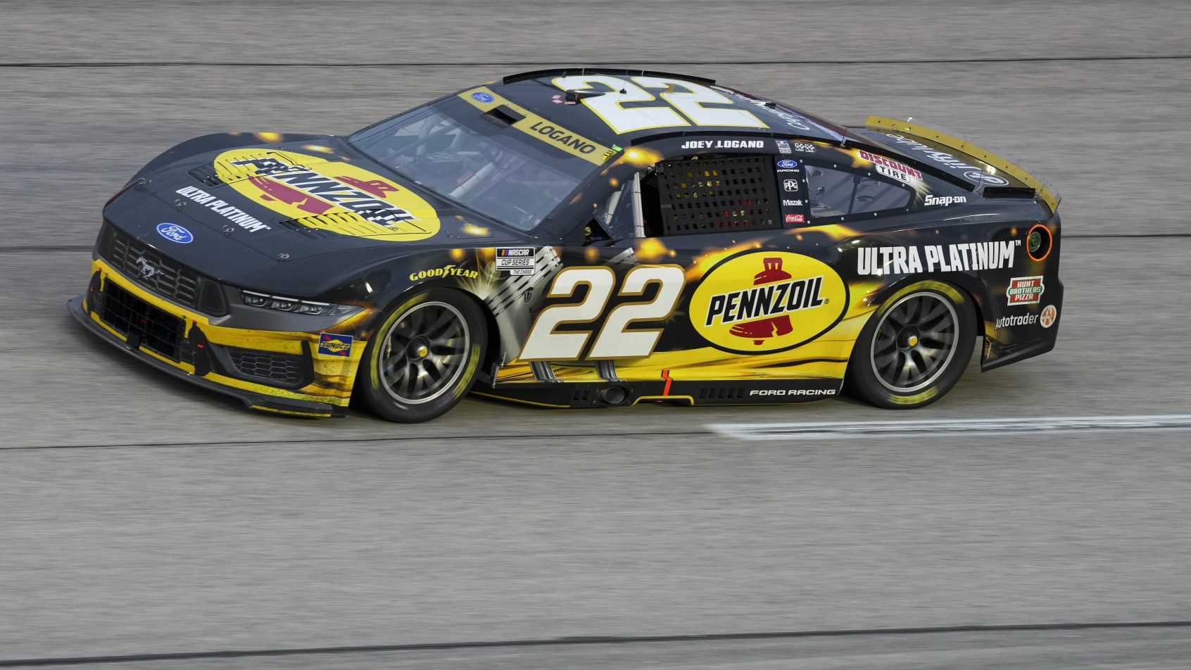 Joey Logano on-track at Darlington (2026).
