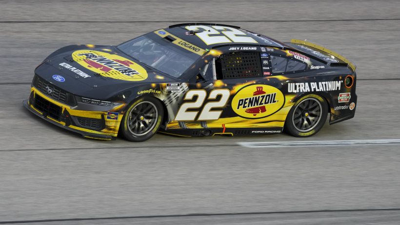 Joey Logano on-track at Darlington (2026).