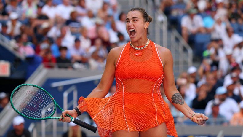 Aryna Sabalenka screaming reaction