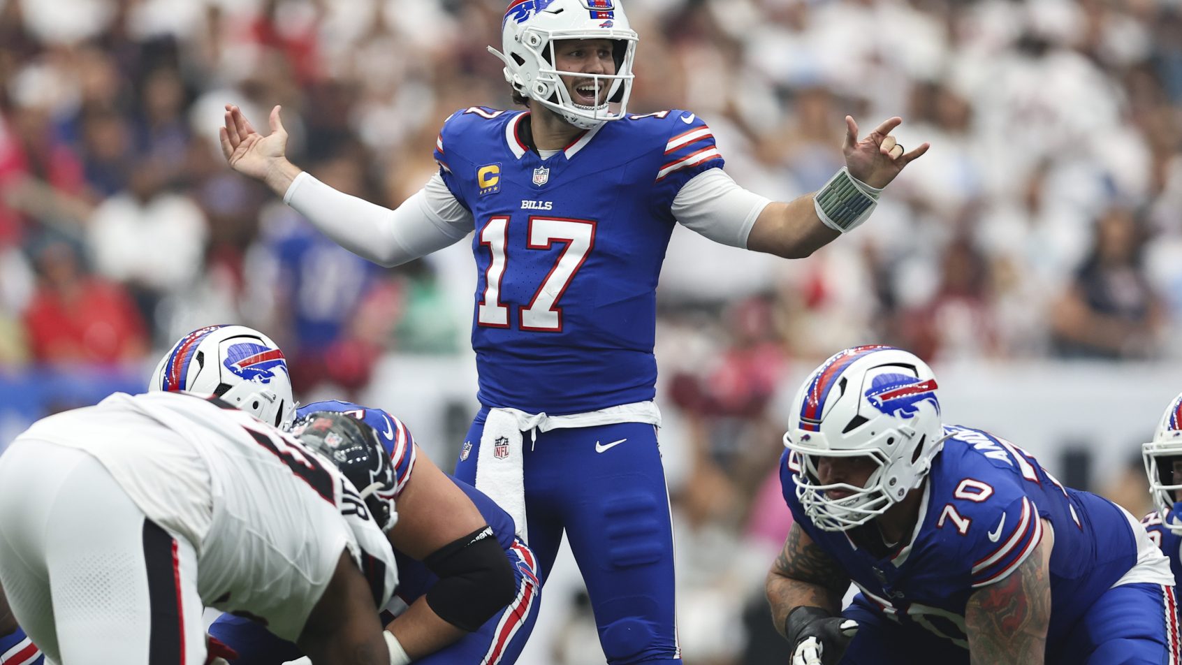 Josh Allen calling plays at line of scrimmage