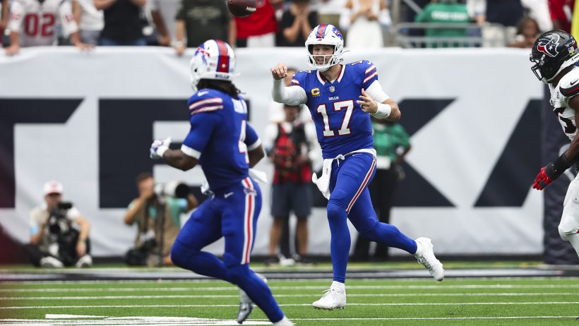 Buffalo Bills quarterback Josh Allen passes against the Houston Texans in Week 1