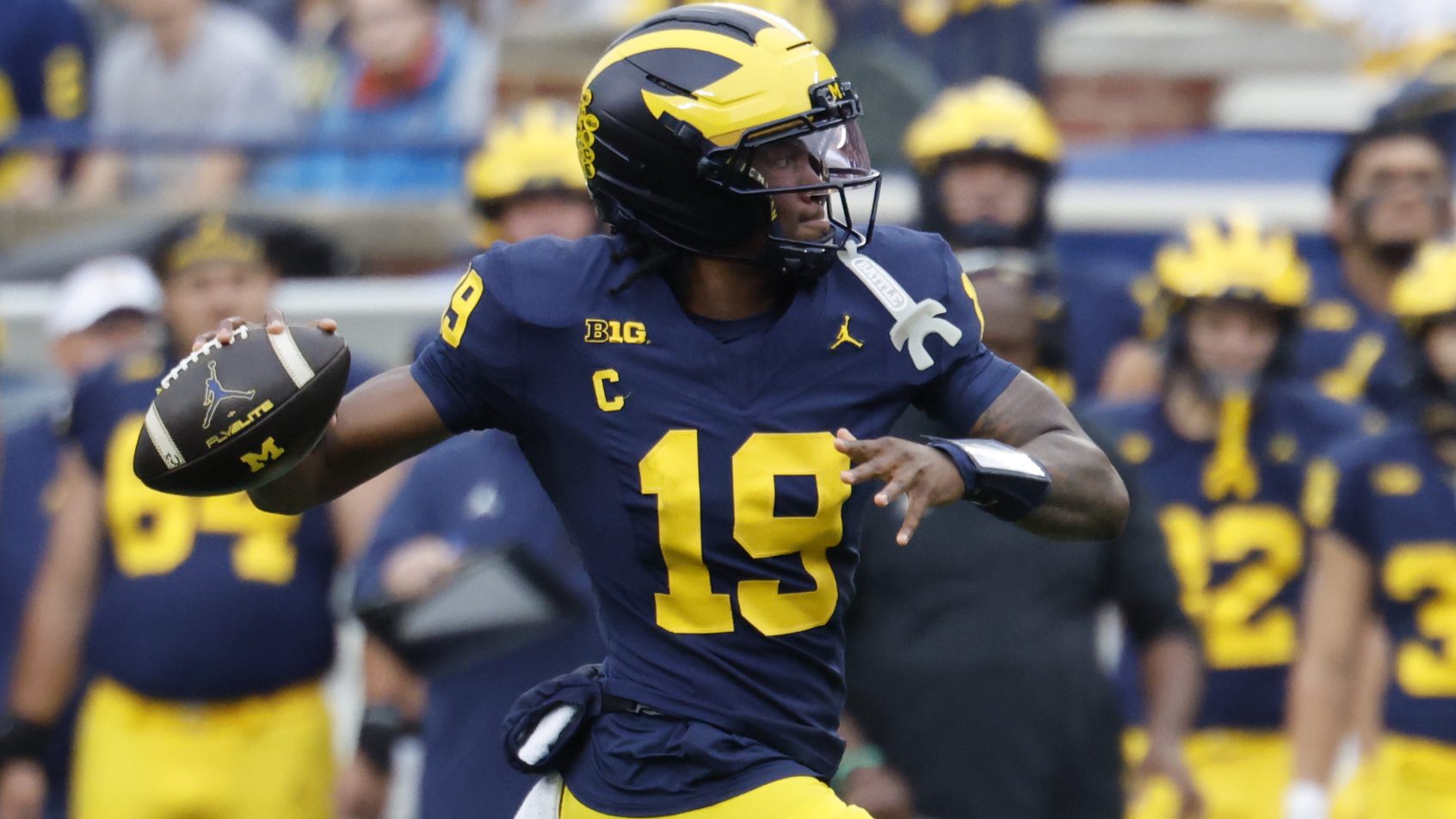Bryce Underwood playing for Michigan in the 2026 college football season.