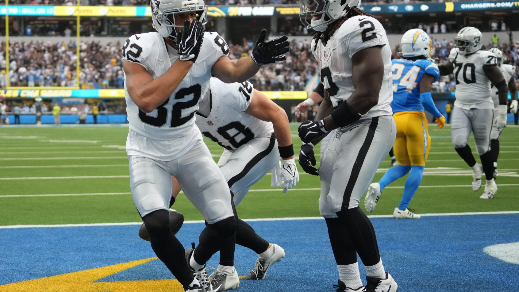 Corey Rucker celebrating a TD