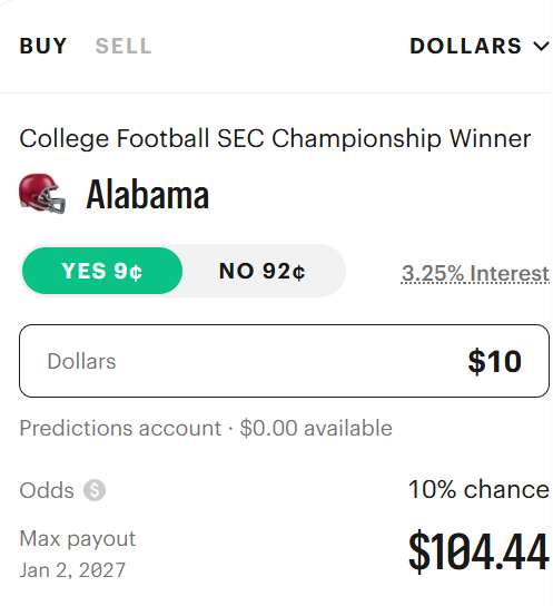 Kalshi Alabama