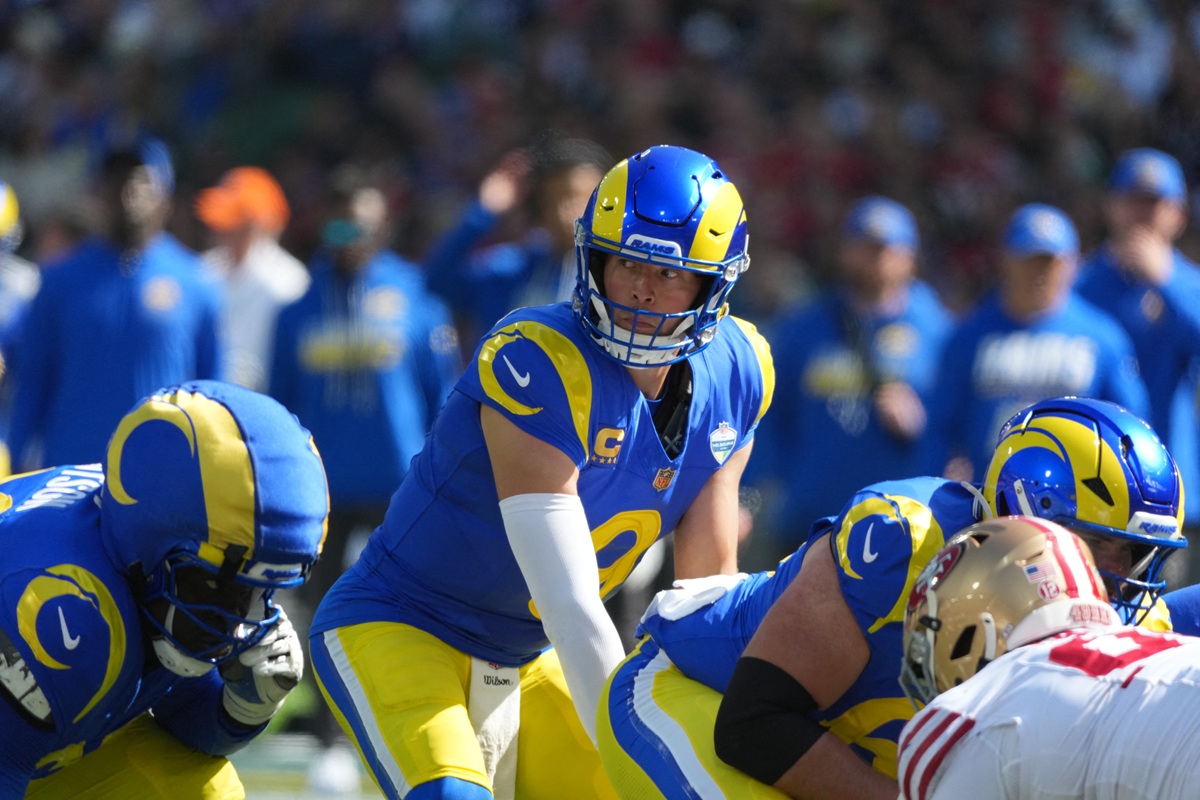 Giants vs. Rams betting promo from Novig. Matthew Stafford.