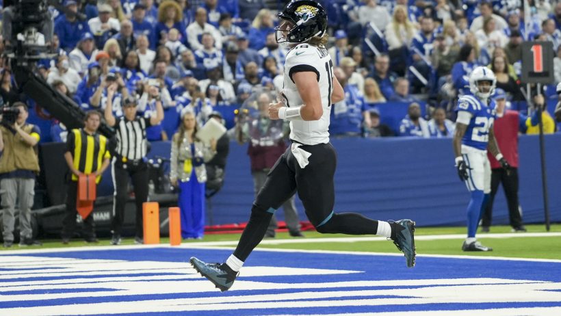 Trevor Lawrence playing against the Colts.
