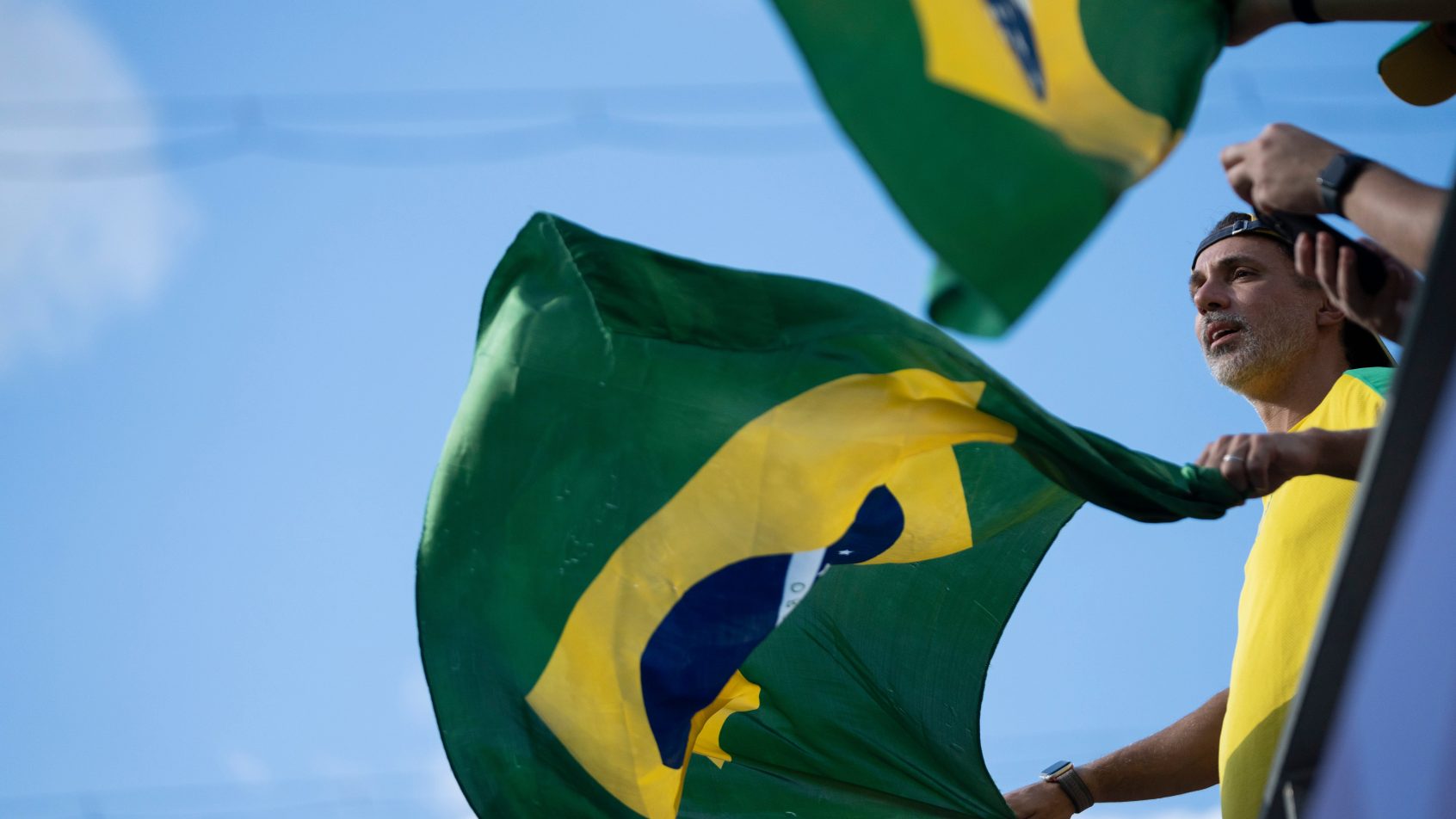 Brazil flag soccer fan