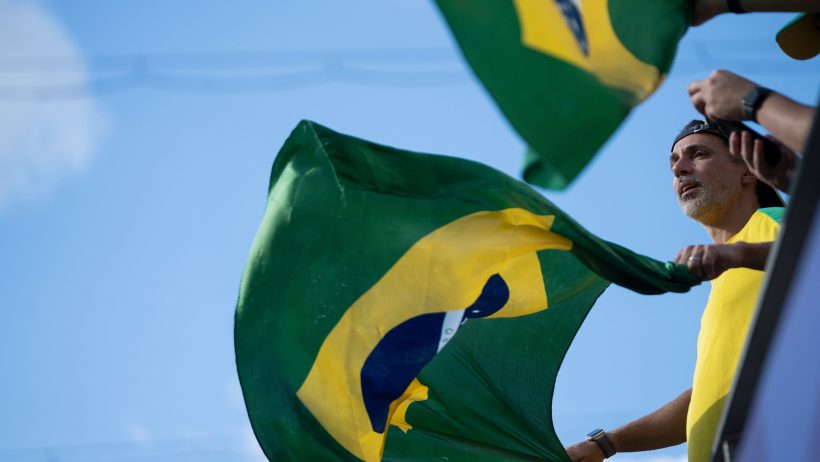 Brazil flag soccer fan