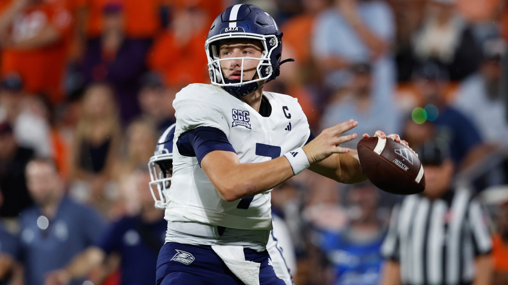 Max Johnson playing for the Georgia Southern Eagles in the 2026 college football season.