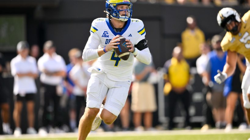 Nick Minicucci playing for Delaware in the 2026 season.
