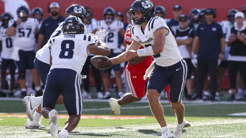 Grady Brosterhous playing for Utah State in the 2026 college football season.