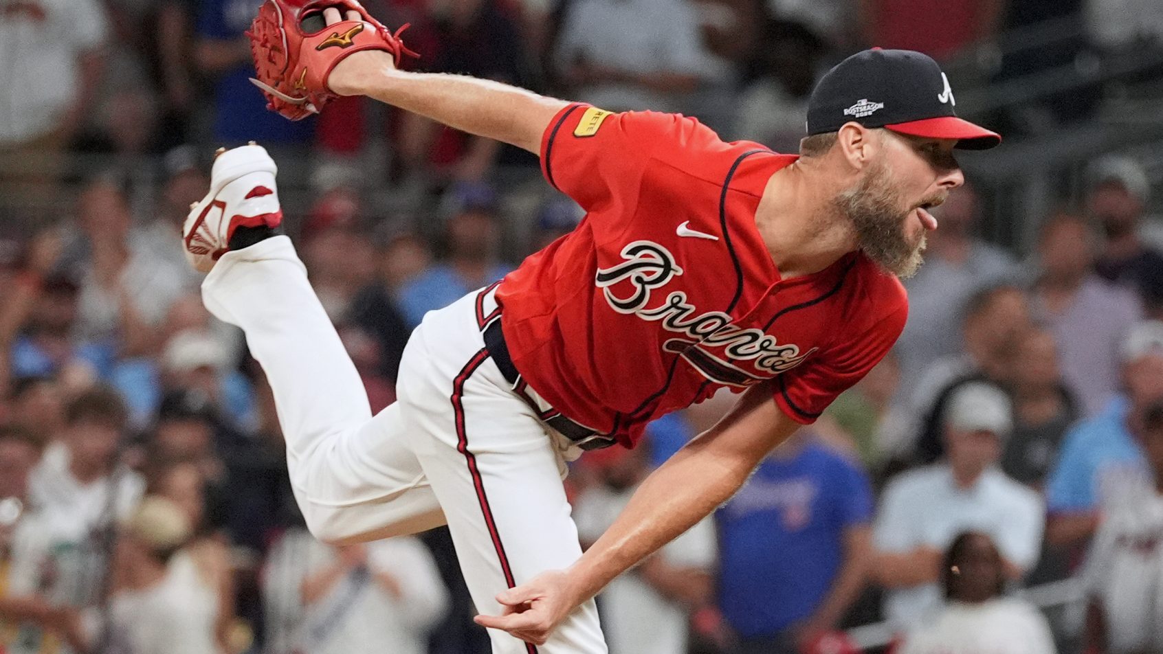 Chris Sale throwing a pitch
