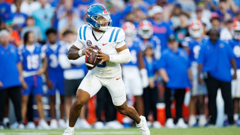 Trinidad Chambliss playing for Ole Miss in the 2026 NCAA football season.