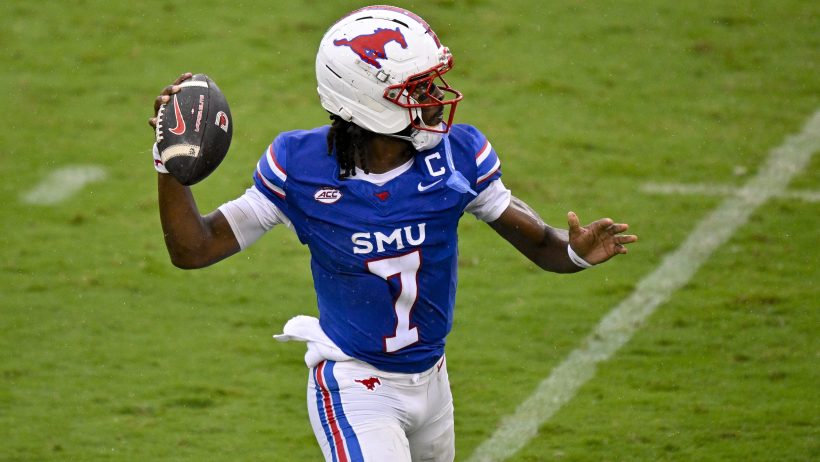 Kevin Jennings playing for SMU in the 2026 season.