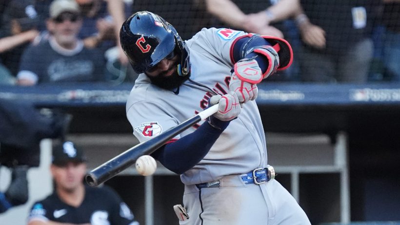 Jo Adell slaps a triple in the ALDS vs the White Sox.