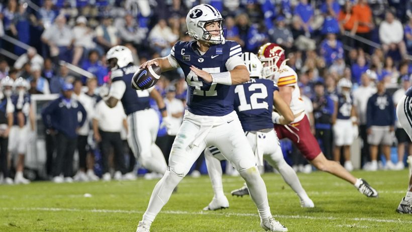 Bear Bachmeier playing for BYU in the 2026 college football season.