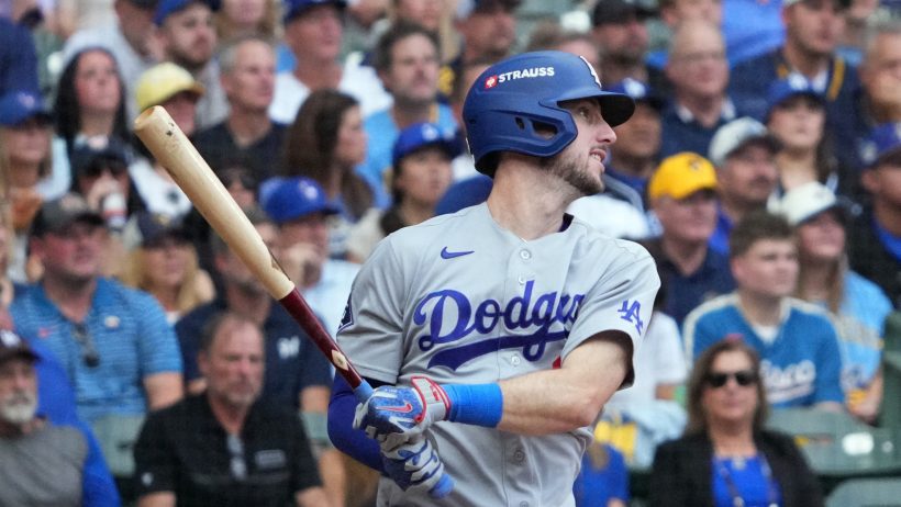Kyle Tucker at bat in the NLCS vs the Brewers.