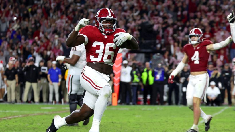 Alabama intercepts a Georgia pass during a loss to the Bulldogs.