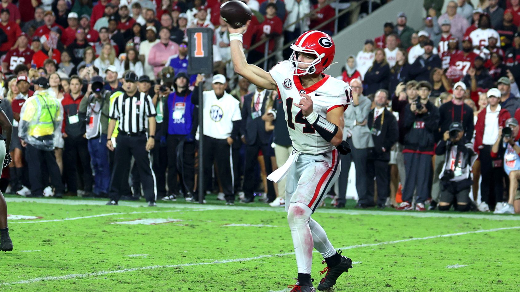 Gunner Stockton playing for Georgia in the 2026 college football season.