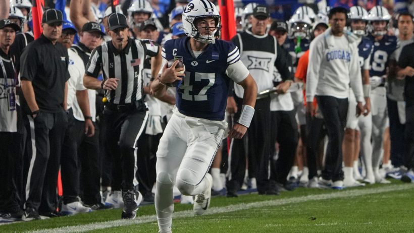 Bear Bachmeier playing for BYU in the 2026 college football season.