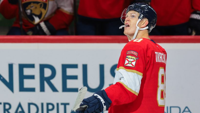 Brady Tkachuk looking up