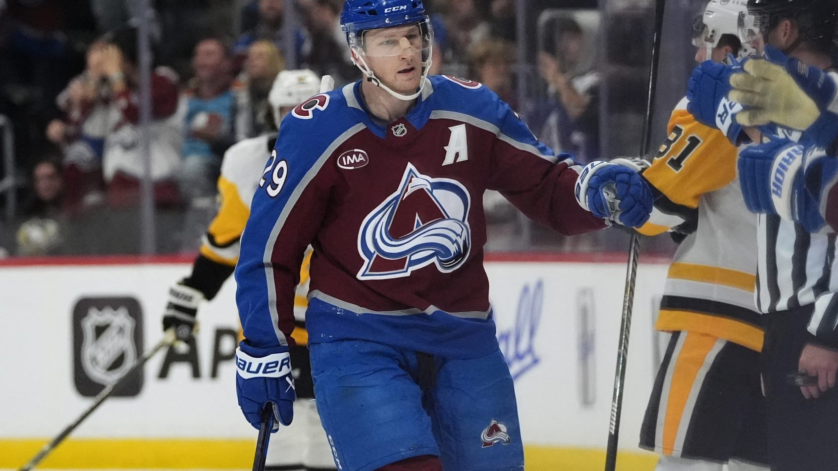 Nathan MacKinnon goal celebration