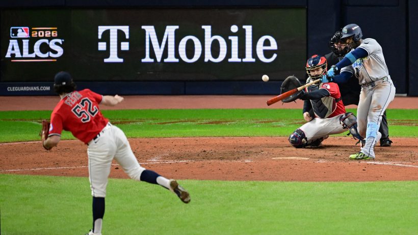 Tampa Bay Rays designated hitter Yandy Diaz hitting a HR