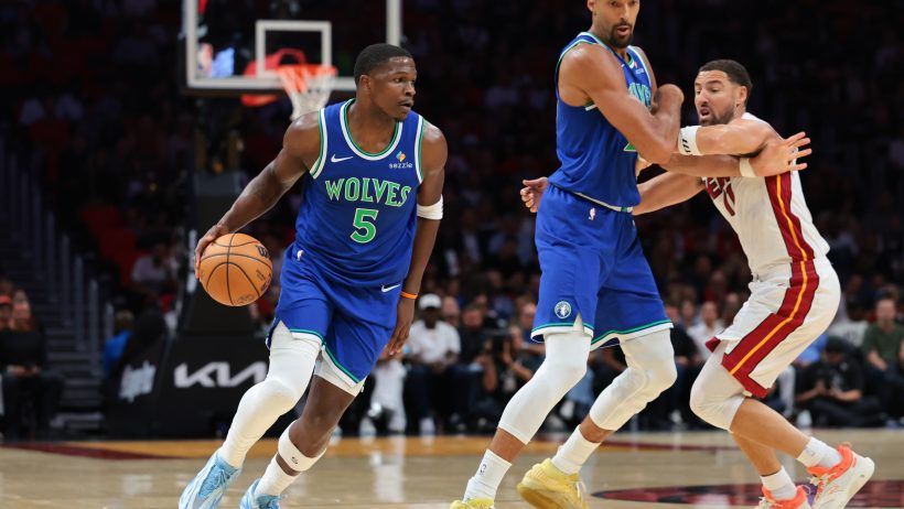 Anthony Edwards playing for the Timberwolves in the 2026-27 NBA season.