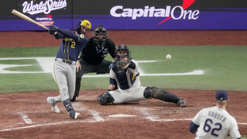 Brice Turang in the 2026 World Series Brewers vs Rays