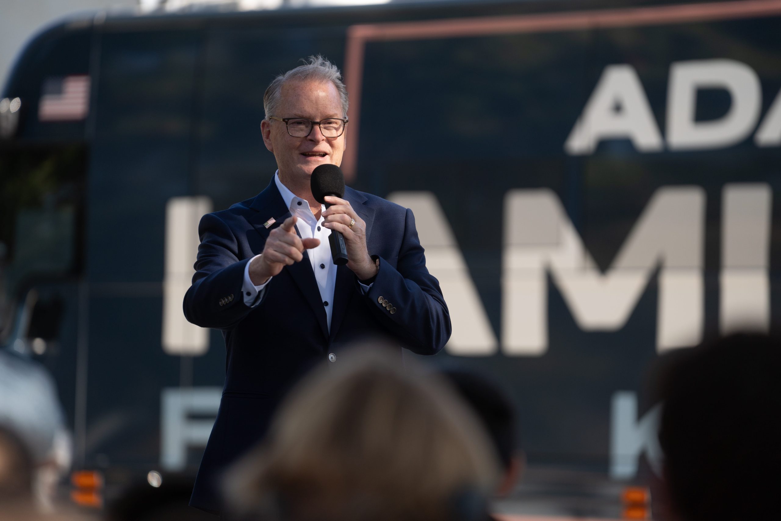 Adam hamilton democratic candidate for u s senate speaks