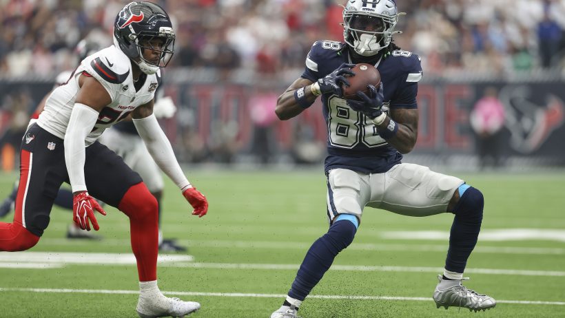 CeeDee Lamb catches a pass against Houston ahead of NFL Week 5