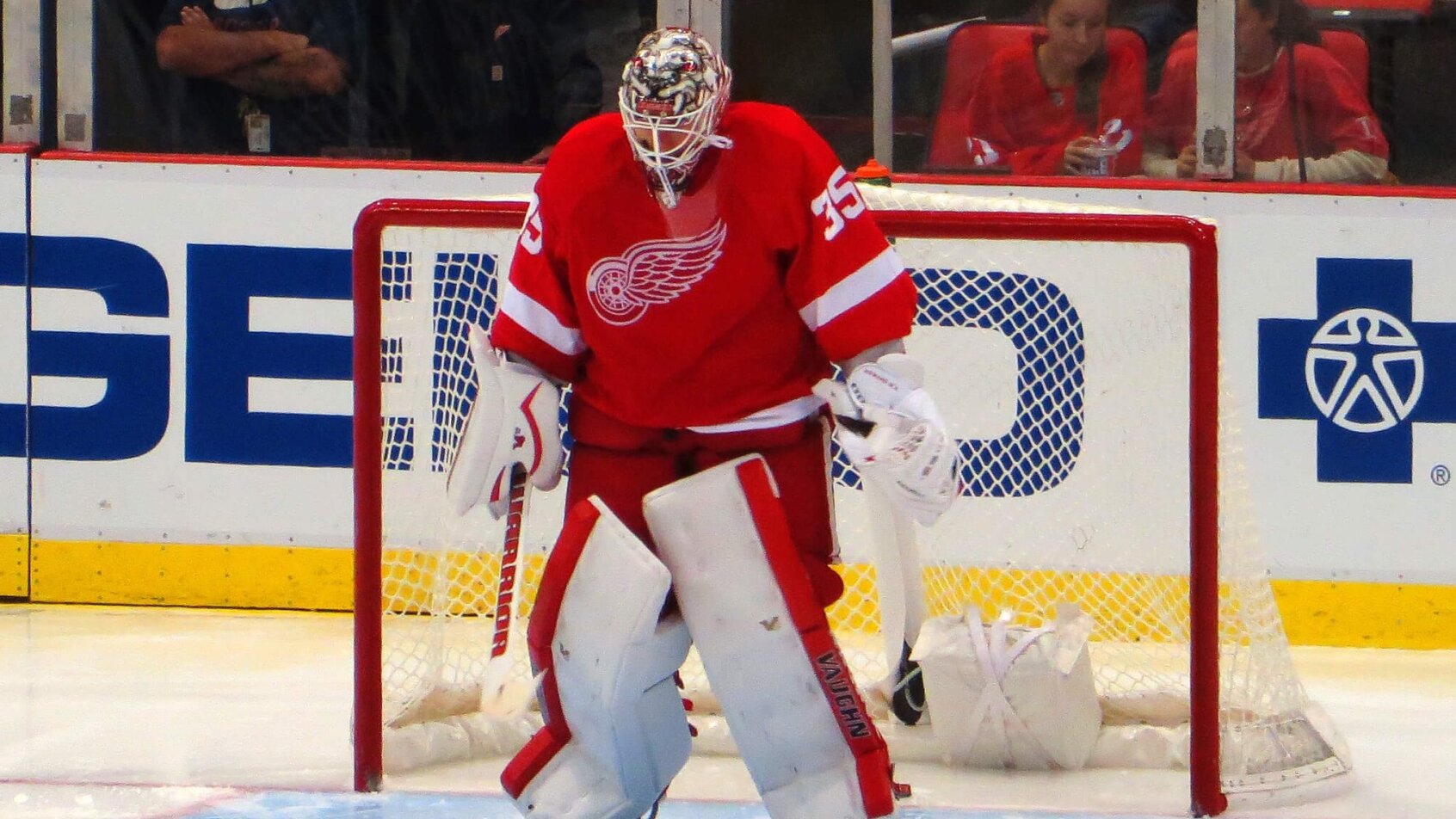Jimmy Howard, goalie for the Detroit Red Wings