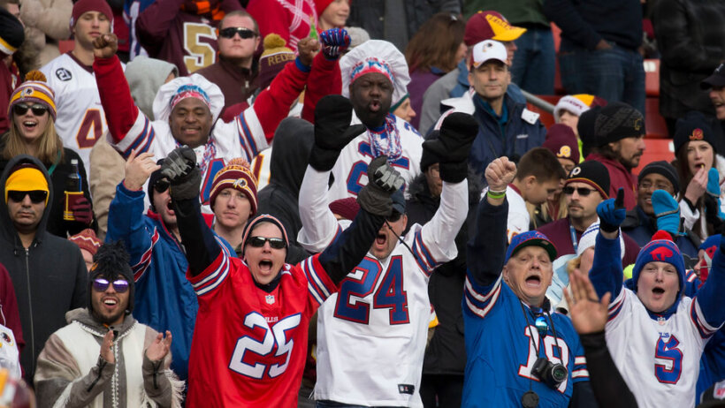 Bills fans cheering