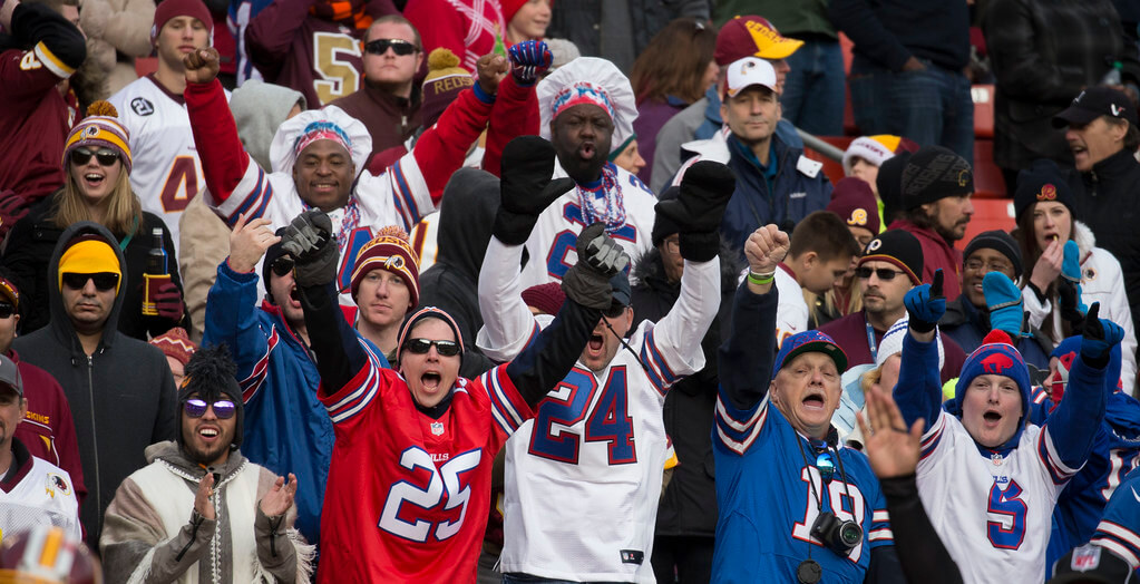 Bills fans cheering