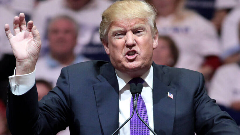 Donald Trump making a speech