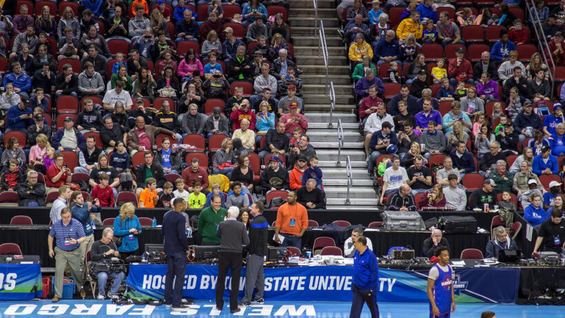 Bill Self at a practice