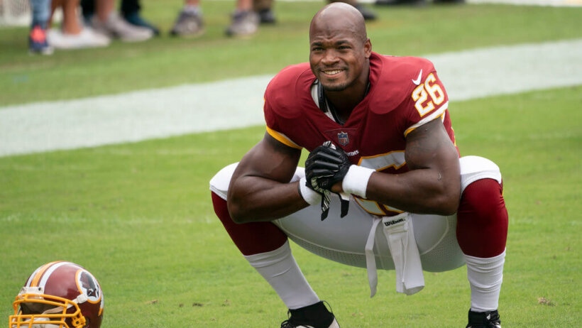 Adrian Peterson stretching