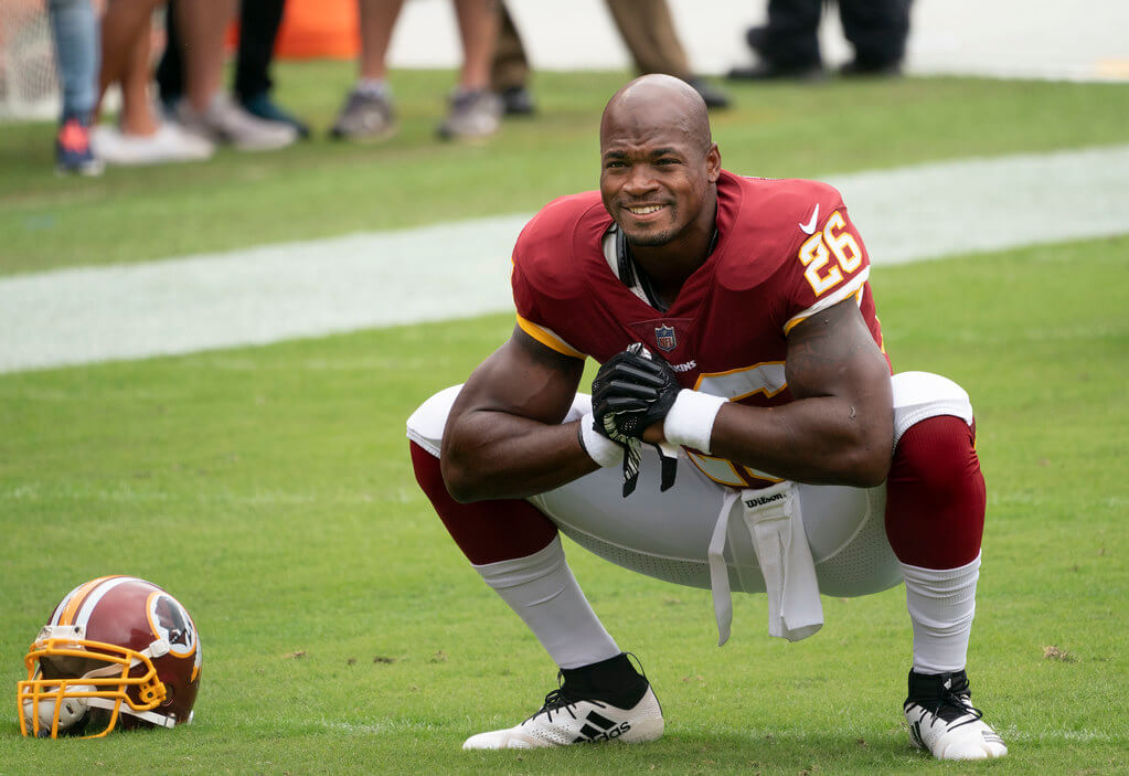 Adrian Peterson stretching
