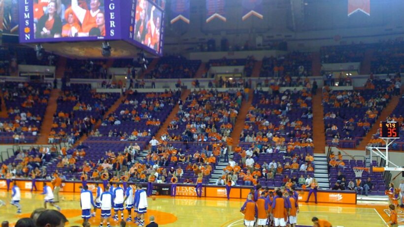 Clemson basketball arena wide shot