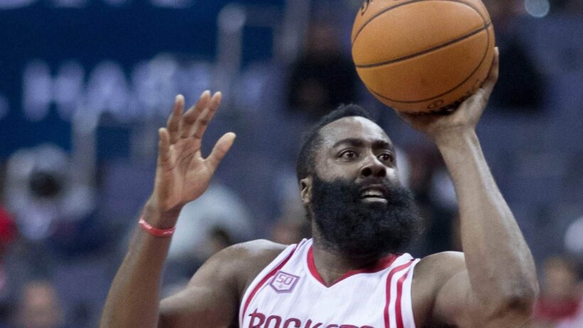 James Harden shooting basketball