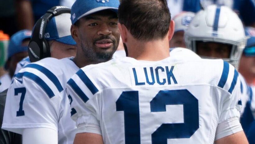 Jacoby Brissett and Andrew Luck