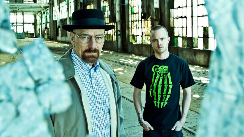 Bryan Cranston and Aaron Paul in a Breaking Bad promotional image