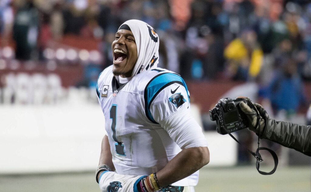 Cam Newton celebrating