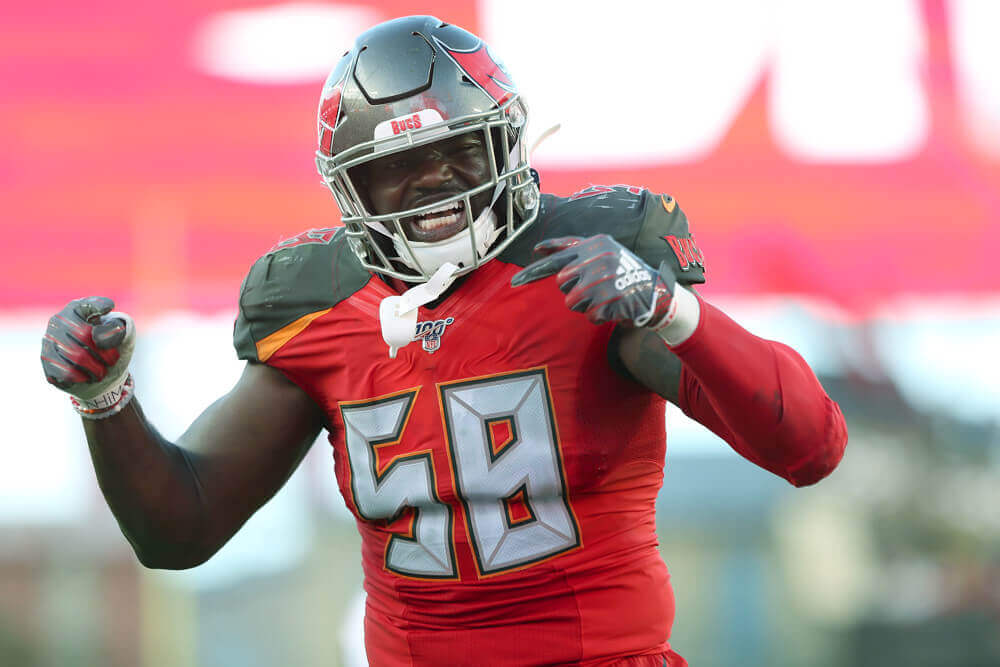 Shaq Barrett celebrating.