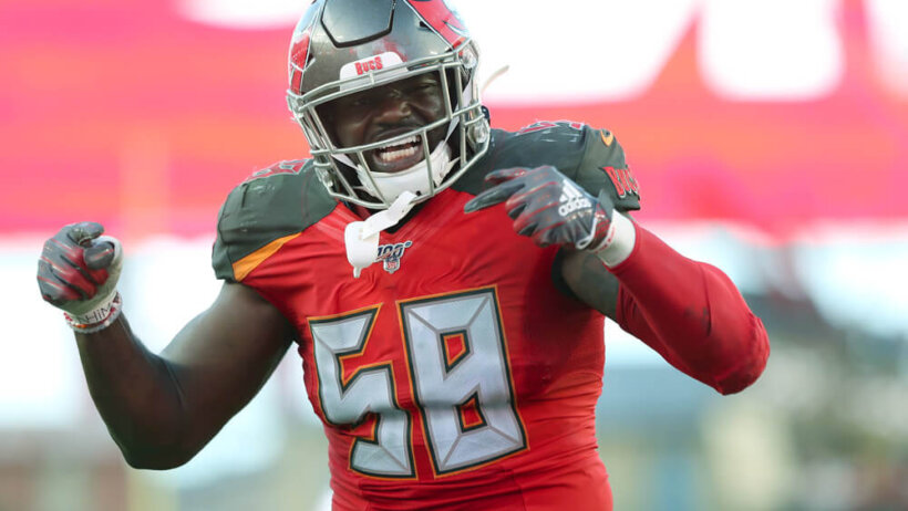 Shaq Barrett celebrating