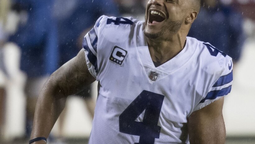 Dak Prescott celebrating