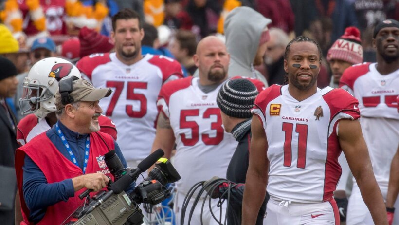 Arizona Cardinals walking off the field